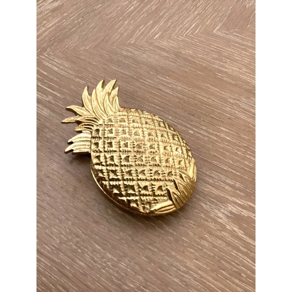 Anthropologie Brass Pineapple Paper Clip Paper Weight Office Desk Decor NWOT